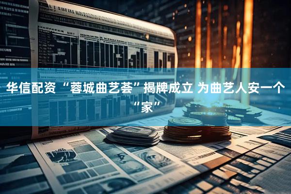 华信配资 “蓉城曲艺荟”揭牌成立 为曲艺人安一个“家”